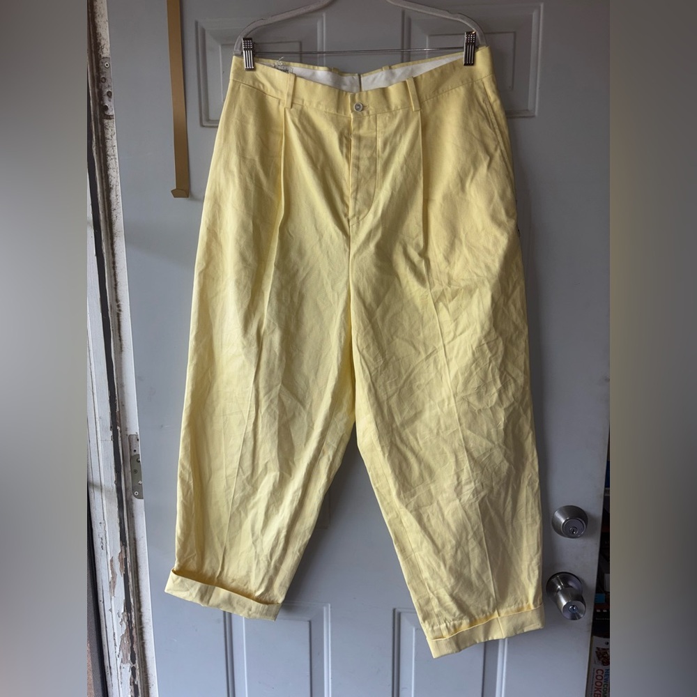 Connor McKnight yellow tailored pants size 36